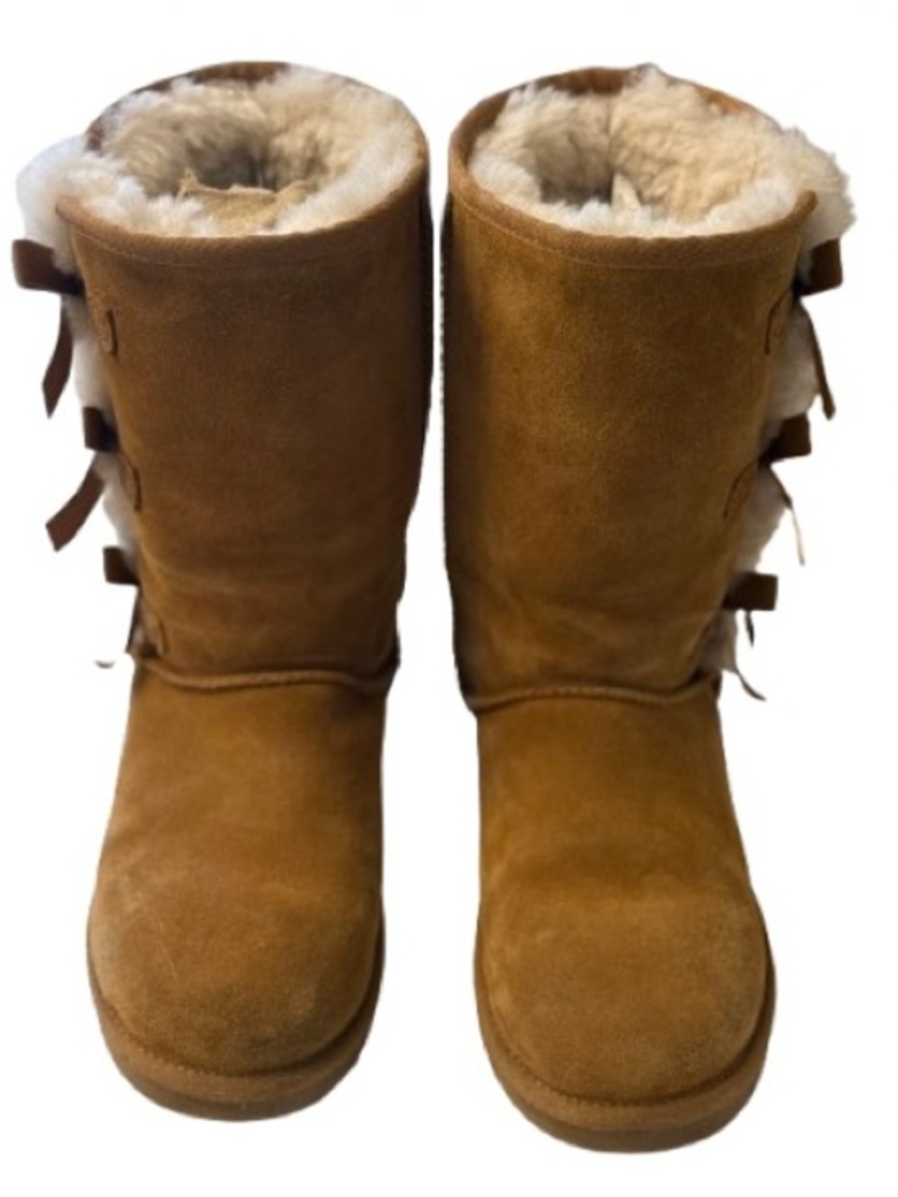 Koolaburra by UGG Women’s Chestnut Triple Bow Faux Fur Lined Winter Boots Size 9